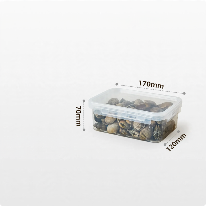 Frischhalteboxen aus Kunststoff, 200–900 ml