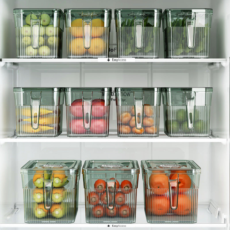Kühlschrank-Frischhaltebox mit Ablauf und Zeitfunktion