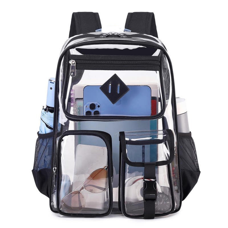 Rucksack aus Nylon, transparent, bis 15 Zoll, strapazierfähig