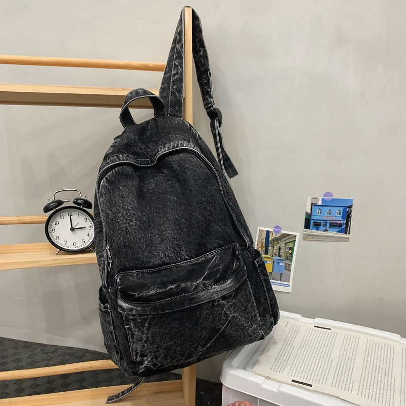 Jeansstoff-Rucksack, leicht und vielseitig