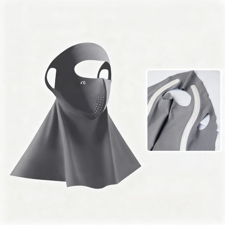 UV-Schutz-Gesichtsmaske mit Ohrschlaufen und Nackenschutz