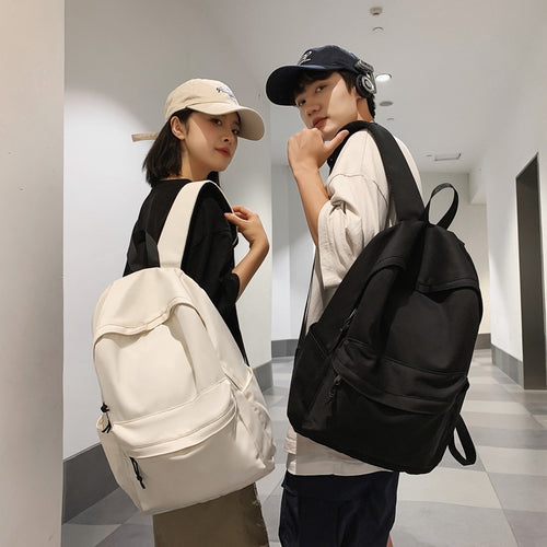Oxford-Rucksack, einfarbig, großes Volumen