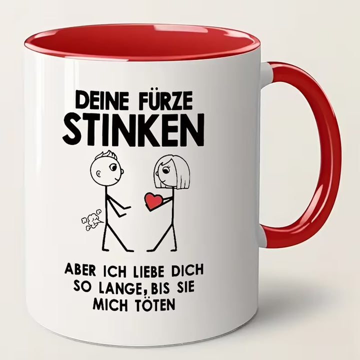 Keramiktasse mit Motiv, 301–400 ml