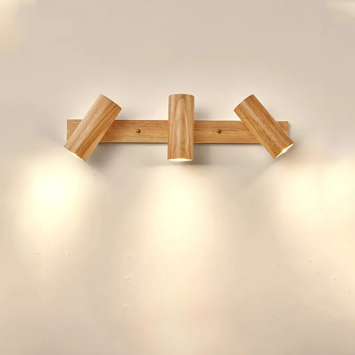 Moderne Wandlampe aus Walnussholz - Skandinavische LED-Wandlampe für Wohnzimmer & Esszimmer | Karnz