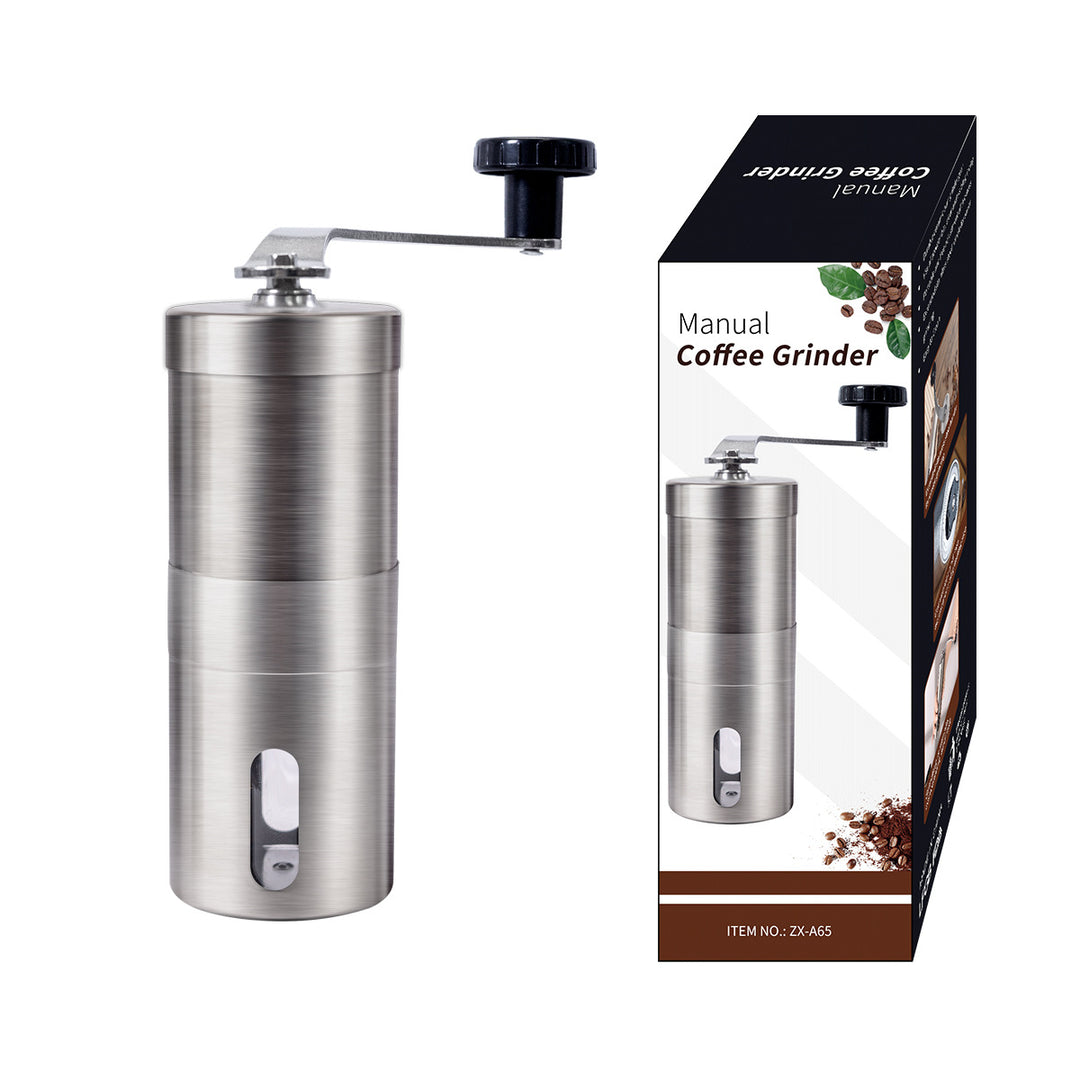 Handkaffeemühle aus Edelstahl mit Keramikmahlwerk