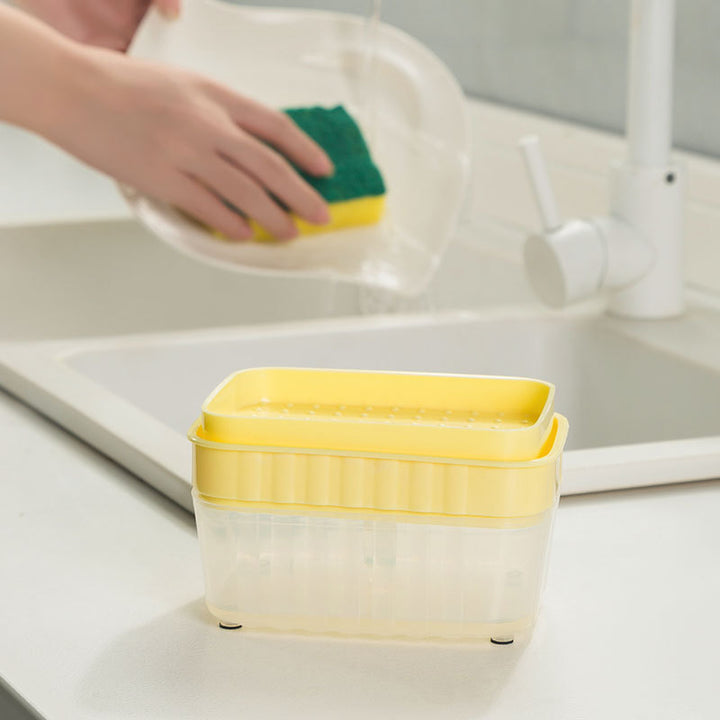 Spülmittelspender mit Schwammhalter