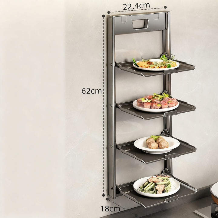 Klappbares Wandregal für Speisevorbereitung, Aluminium