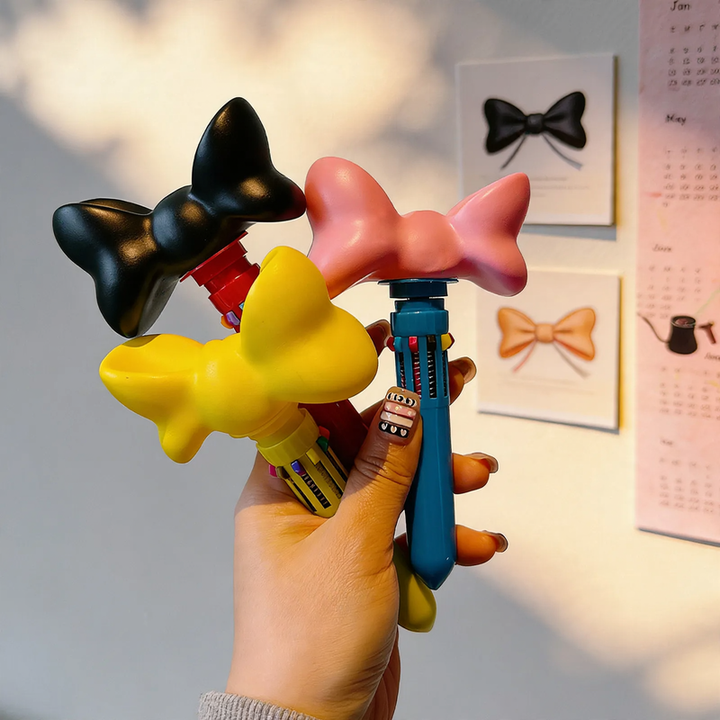 Mehrfarbiger Kugelschreiber mit Schleifendesign