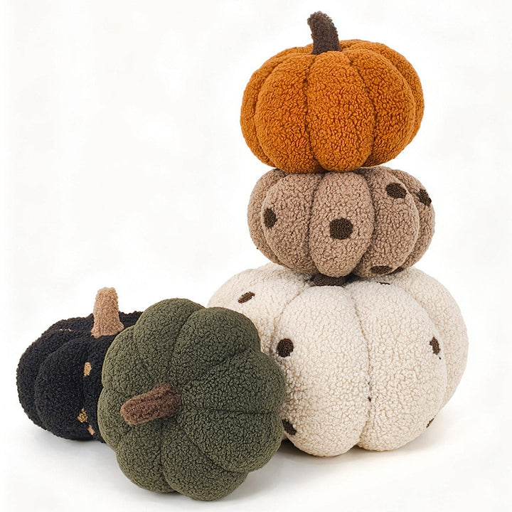 Flauschiges Kürbis-Kuschelkissen, Kurzflor