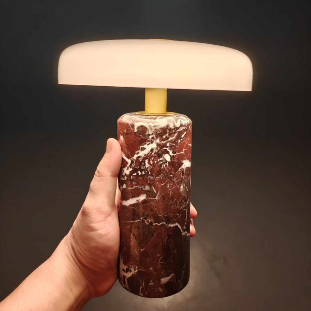 Marmor-Tischlampe Modell 5809, aufladbar, 3-stufig dimmbar