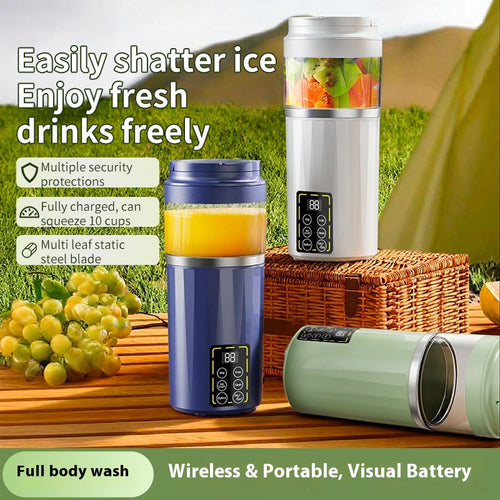 Tragbarer USB-Entsafter mit digitaler Anzeige, 401–600 ml