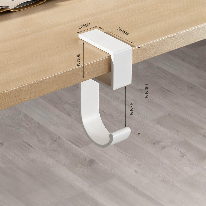 Tischhaken aus Weltraum-Aluminium, selbstklebend