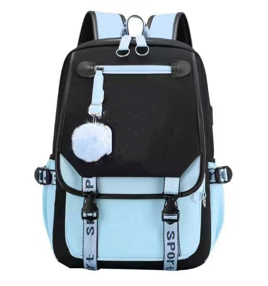 Rucksack aus Denim, großes Fassungsvermögen