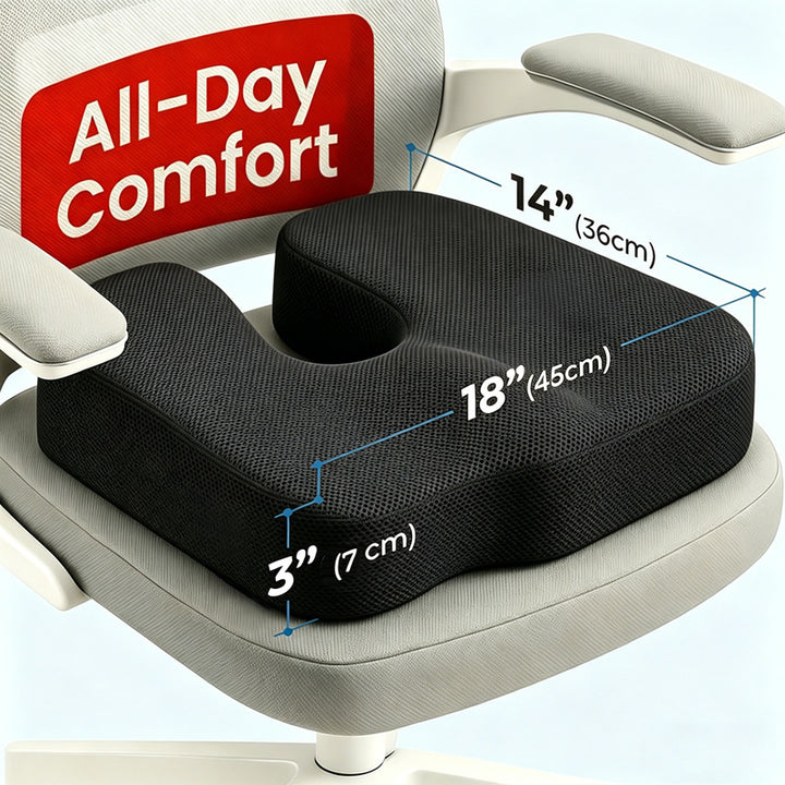 Sitzkissen Memory-Foam mit Gel-Kühlung