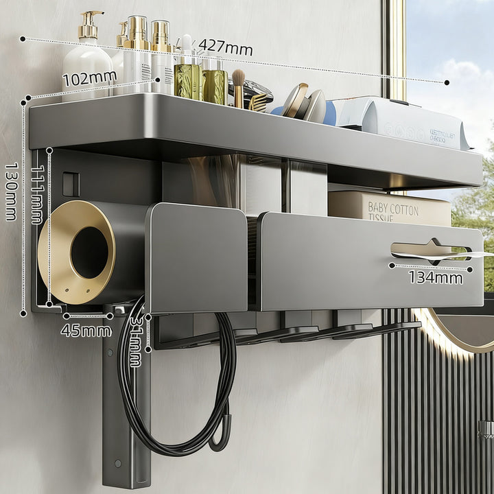 Aluminium-Badezimmerregal, 4-in-1, für 2–4 Personen