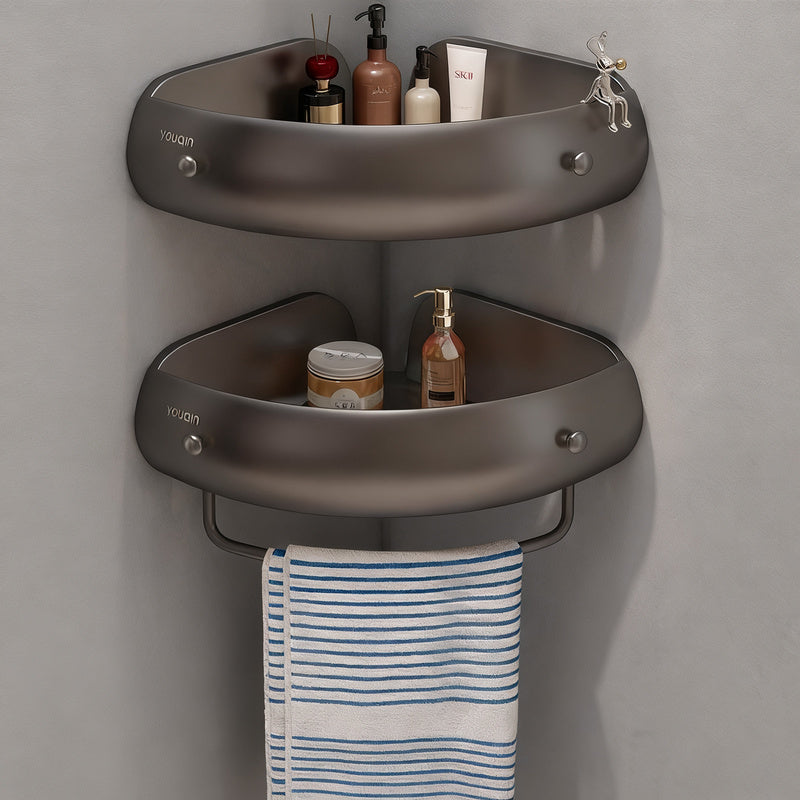 Wandregal für Badezimmer, Aluminium, dreieckig