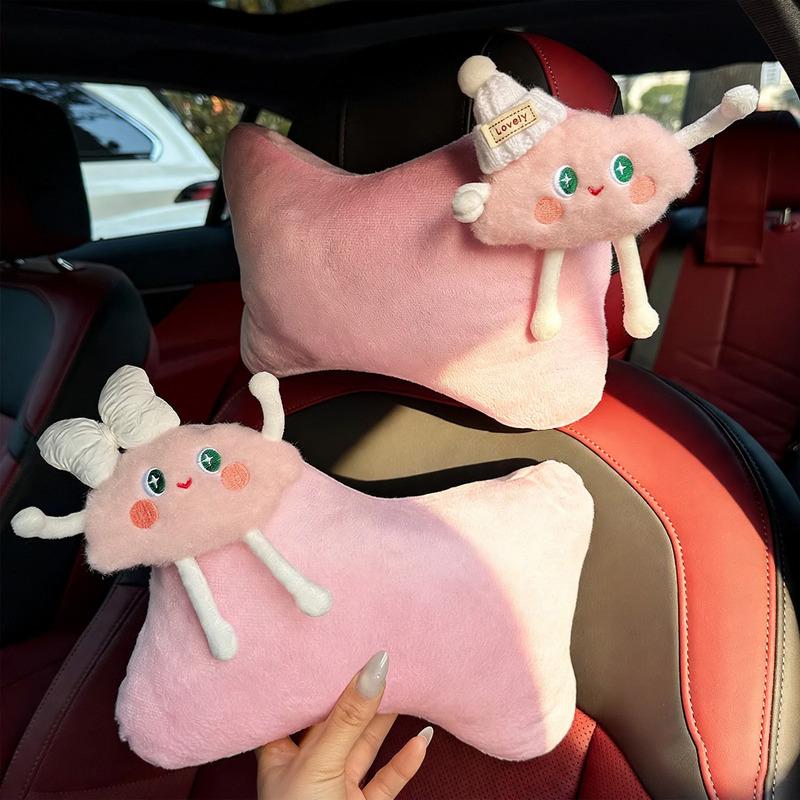 Flauschiges Auto-Nackenkissen mit Wolkenmuster