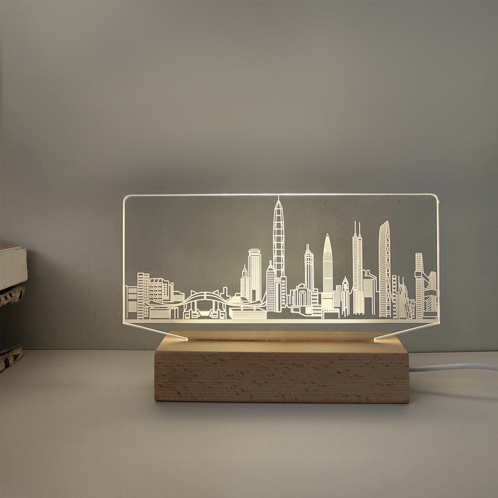3D Architektur-Nachtlicht mit Acrylschirm
