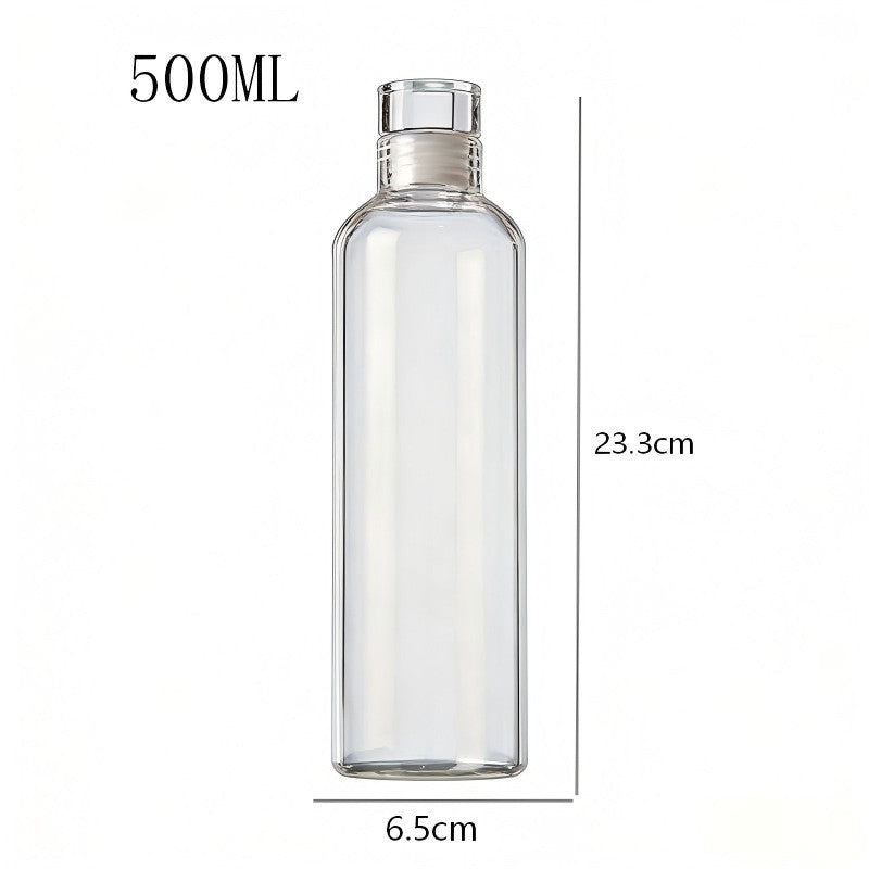 Hochborosilikat-Glasflasche zum Abfüllen, transparent