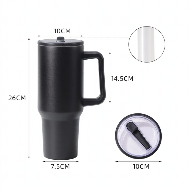 Isolierbecher mit Henkel, 30/40 oz