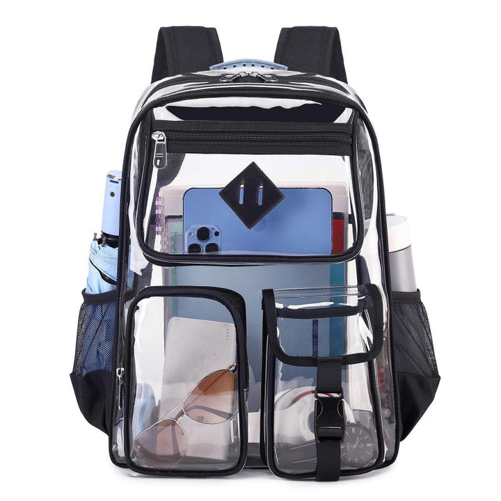 Transparenter PVC-Rucksack, 43×17×35 cm