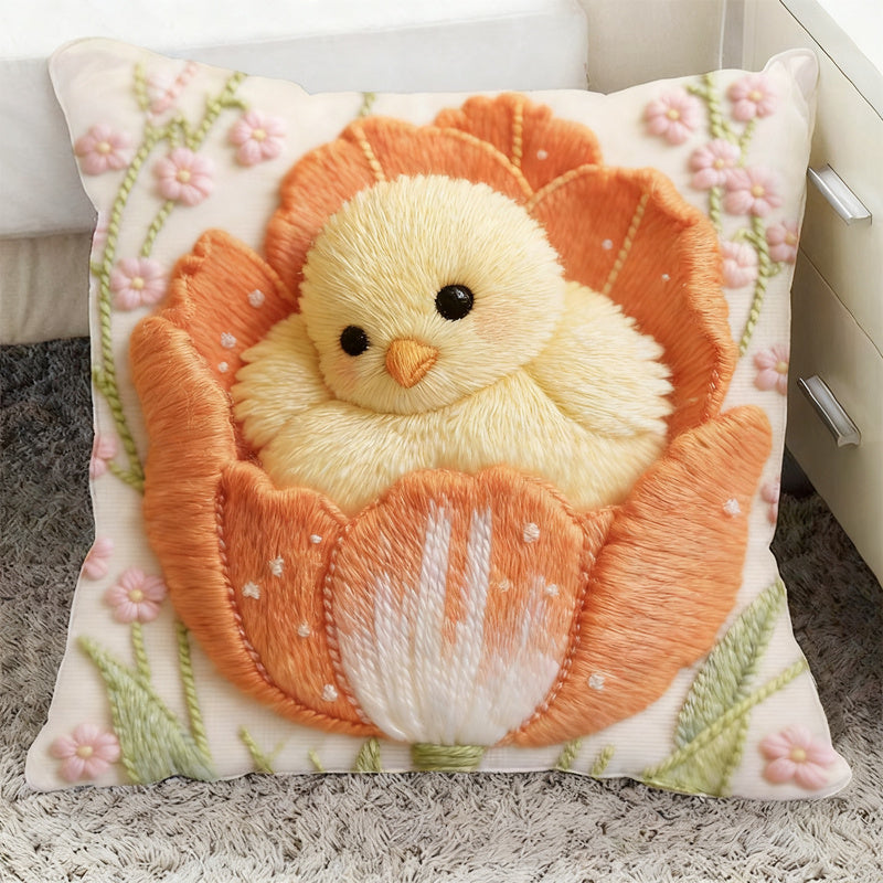 Dekokissen mit Flockstoff, 40–45 cm