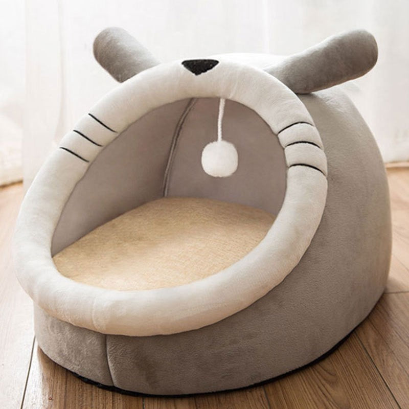 Katzenbett, halbgeschlossen, waschbar, ganzjährig