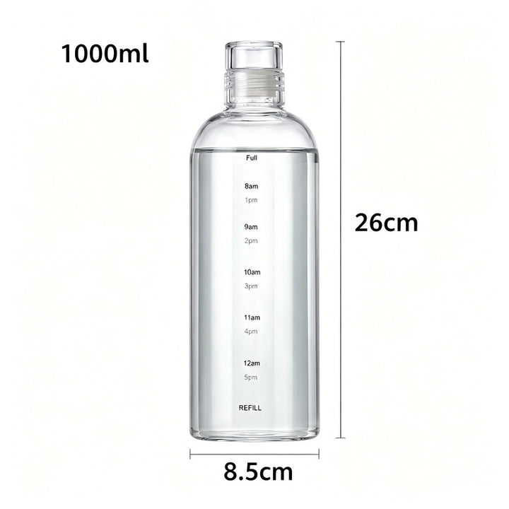 Hochborosilikat-Glasflasche zum Abfüllen, transparent