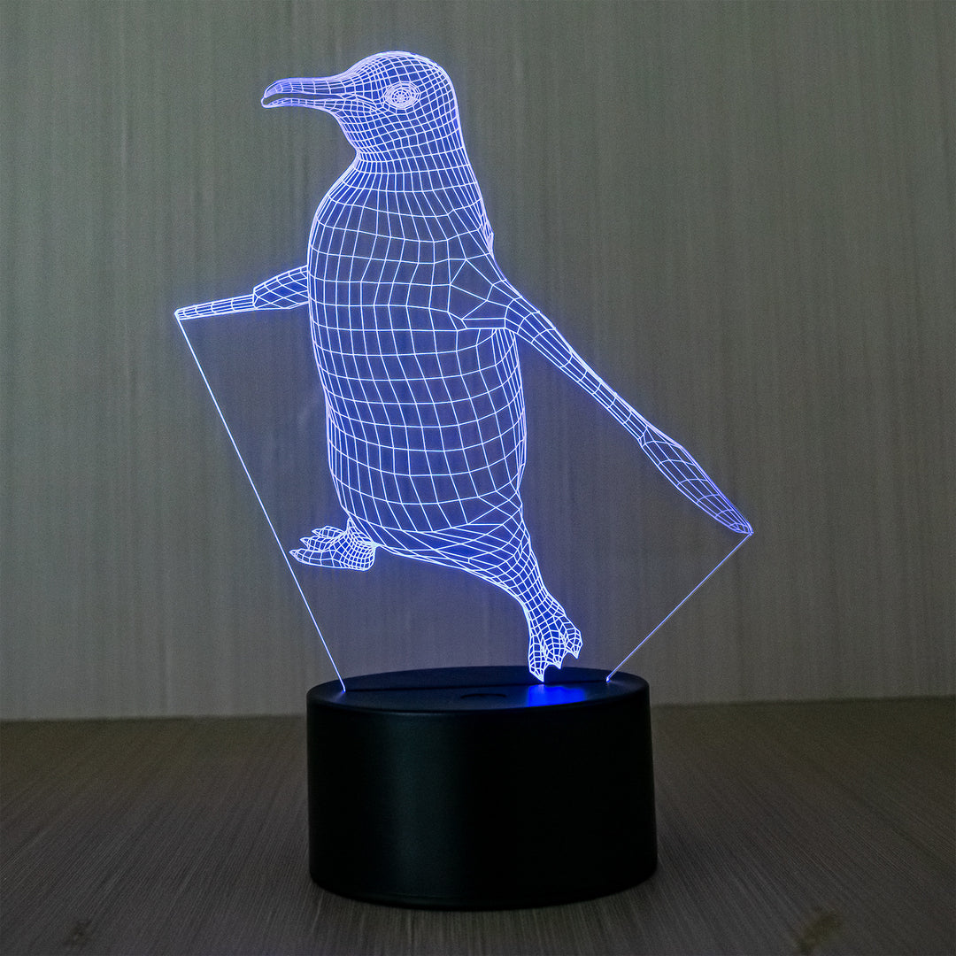 LED-Nachtlicht Pinguin mit Farbwechsel und Touchsteuerung