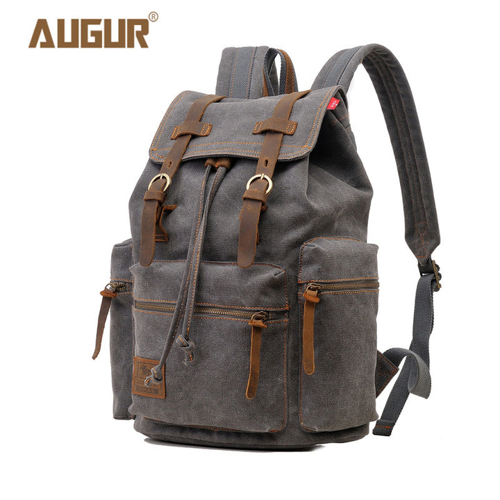 Leinen-Rucksack, 36–55 L, 15,6 Zoll, im Vintage-Stil