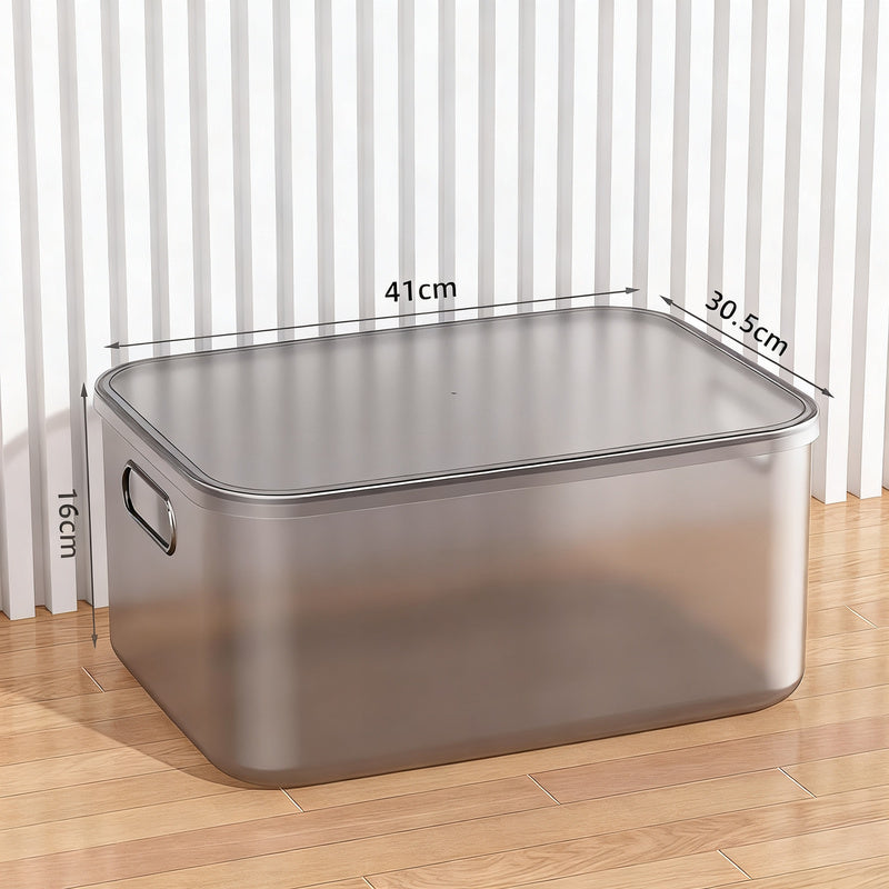 Transparente Aufbewahrungsbox aus Kunststoff
