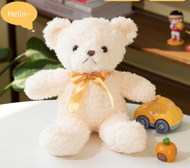 Plüsch-Teddybär mit Schleife, 25–30 cm