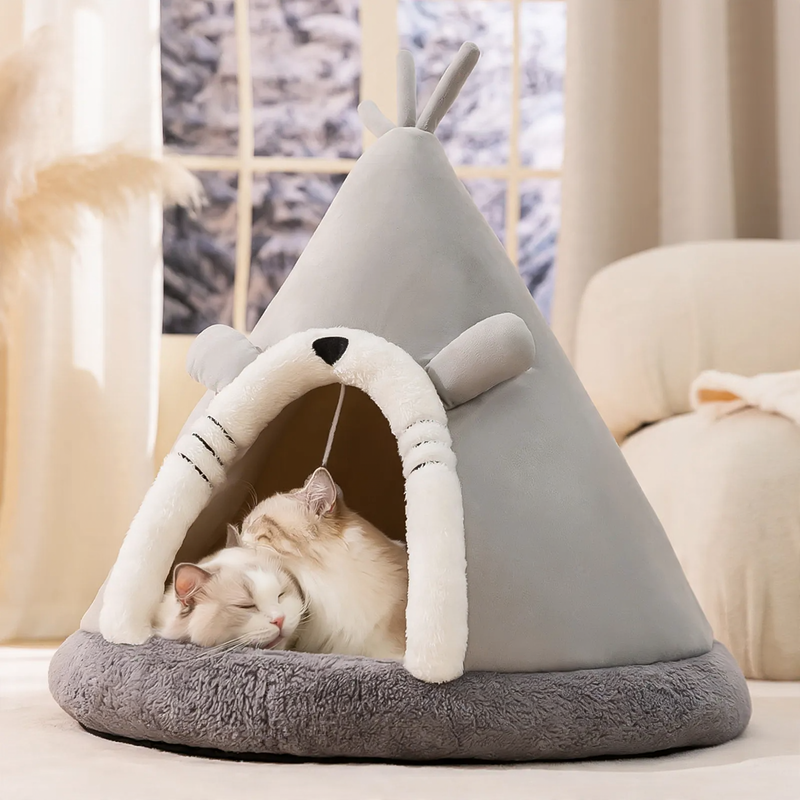 Tierbett mit Zeltform, ganzjährig nutzbar