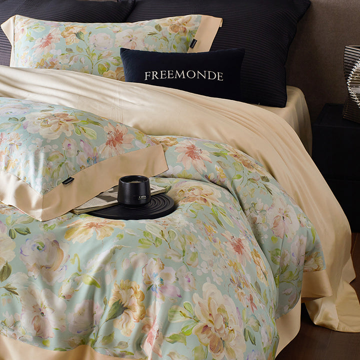 Bettwäsche-Set aus Lyocell mit Blumenmuster