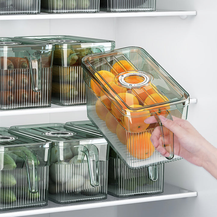 Kühlschrank-Frischhaltebox mit Ablauf und Zeitfunktion