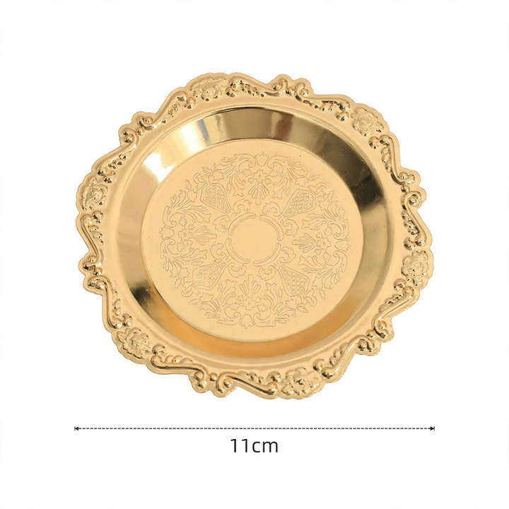Dekorative Schale mit Reliefmuster, Gold