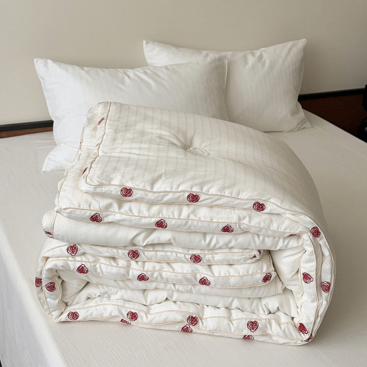 Baumwoll-Steppbett mit Sojafaser, Frühling bis Winter