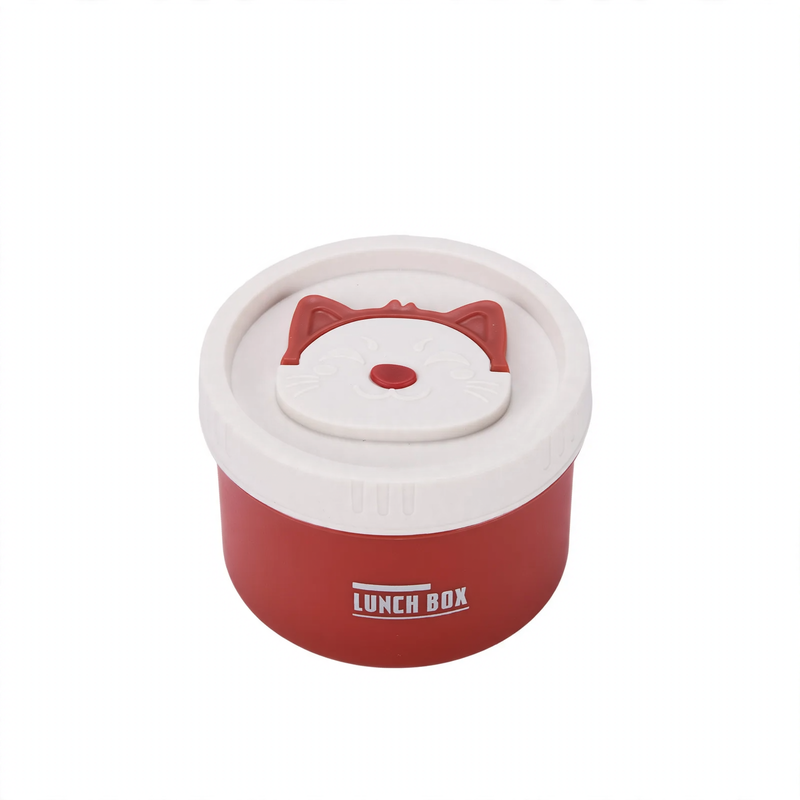 Edelstahl-Lunchbox, rund, 470–600 ml, mit Deckel