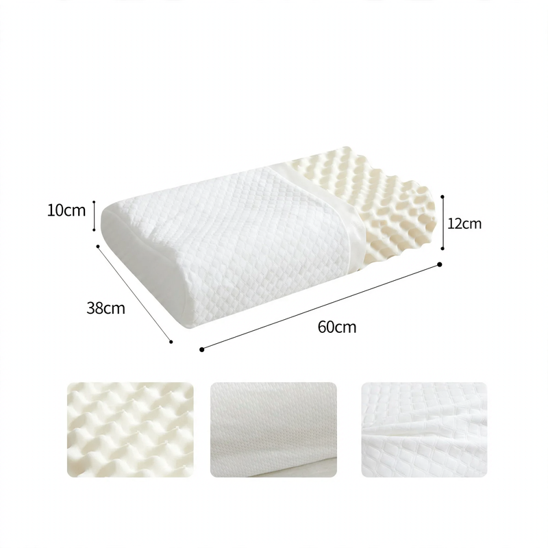 Natur-Latex-Kopfkissen mit Massagefunktion, 40×60 cm