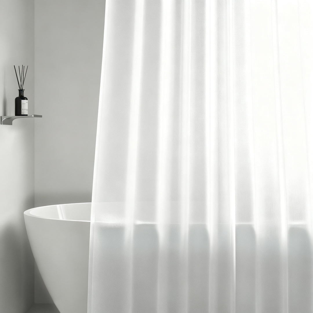 Duschvorhang, PEVA, transparent, 80–120 cm
