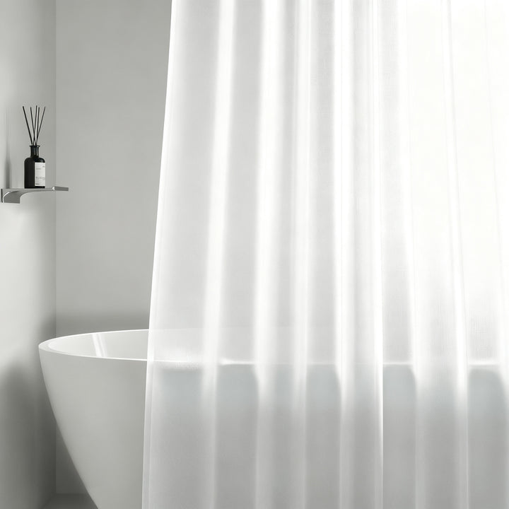 Duschvorhang, PEVA, transparent, 80–120 cm