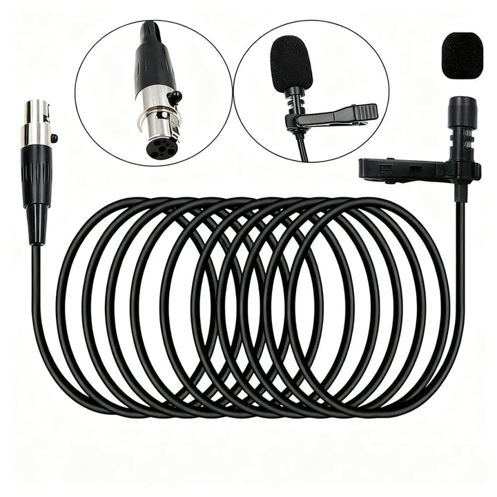 XLR-Adapterkabel für Funkmikrofone, 3-Pin/4-Pin