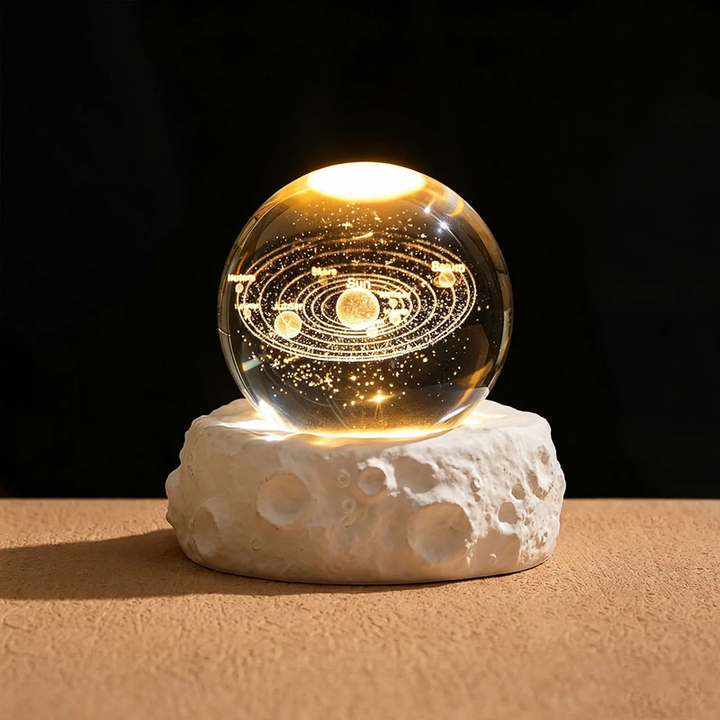 Leuchtende Kristallkugel mit LED-Ständer