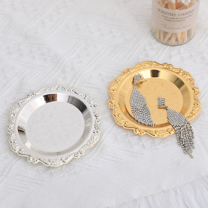 Dekorative Schale mit Reliefmuster, Gold
