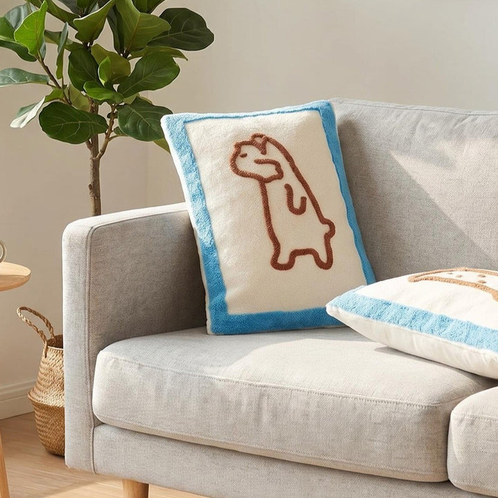 Kissen mit Tiermotiv und Stickerei, Polyester, mit Füllung