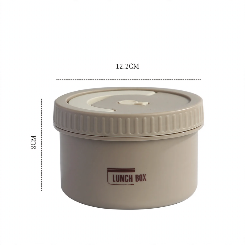Edelstahl-Lunchbox, rund, 470–600 ml, mit Deckel