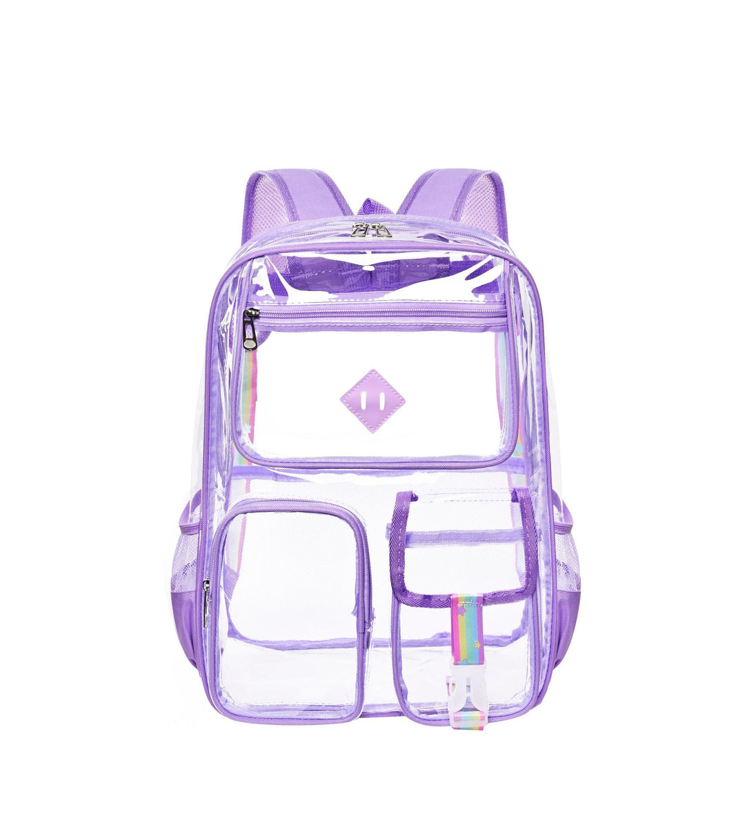 Rucksack aus Nylon, transparent, bis 15 Zoll, strapazierfähig