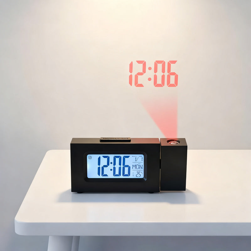 Mini-Projektionswecker mit LCD-Display