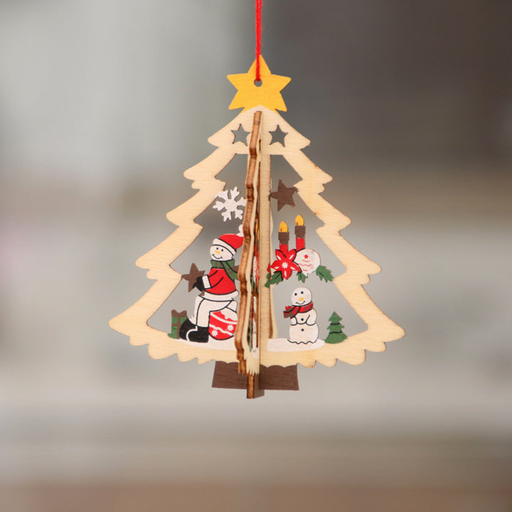 Weihnachtsschmuck aus Holz, lasergraviert