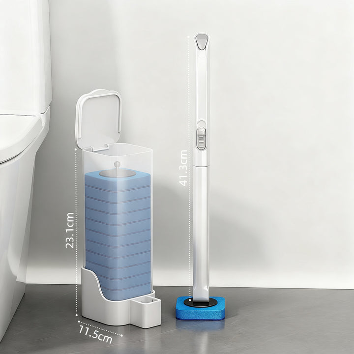 Toilettenbürste mit austauschbaren Schwammköpfen